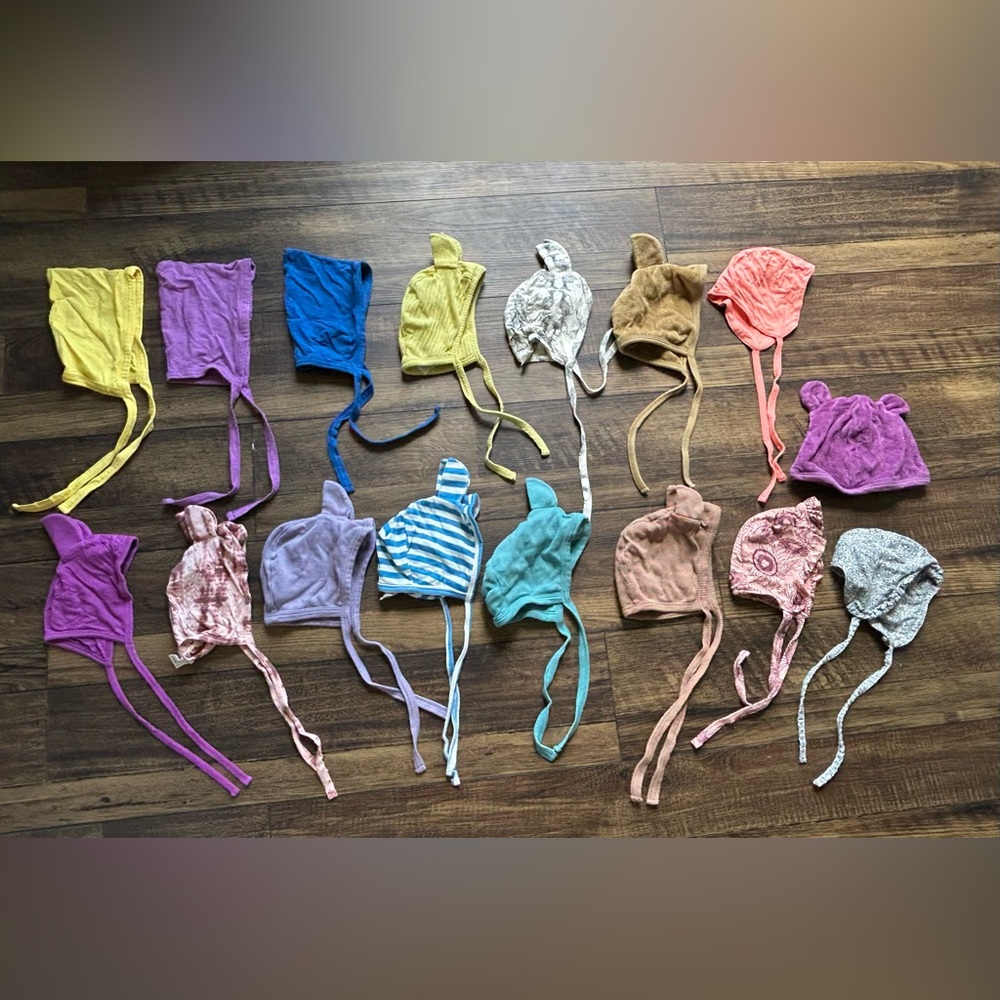 Kate Quinn Baby Bonnets/Hats Bundle of 16 items-Bear & Elf- Size 12-18 month